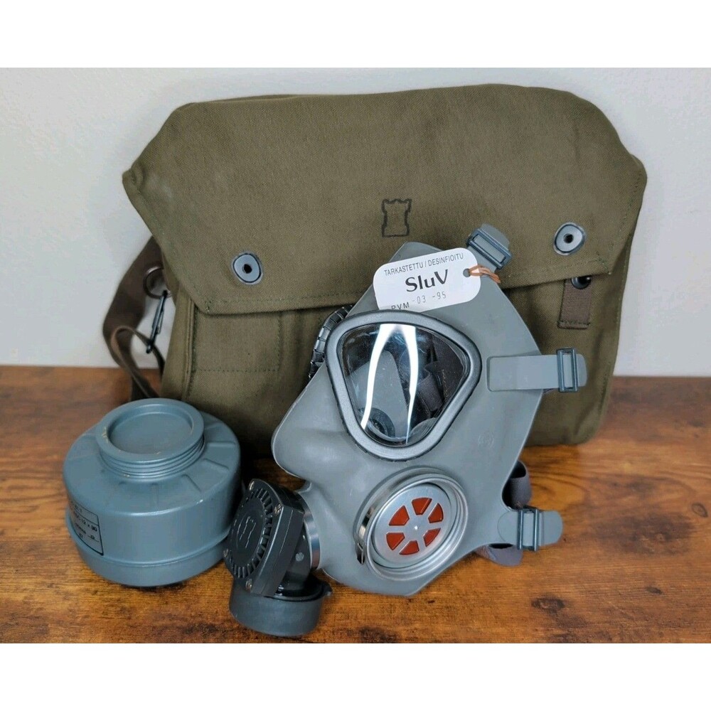 Finnish NOKIA SA M61 Gas Mask w/ Tag Carrier/Bag Sealed Filter Size 2